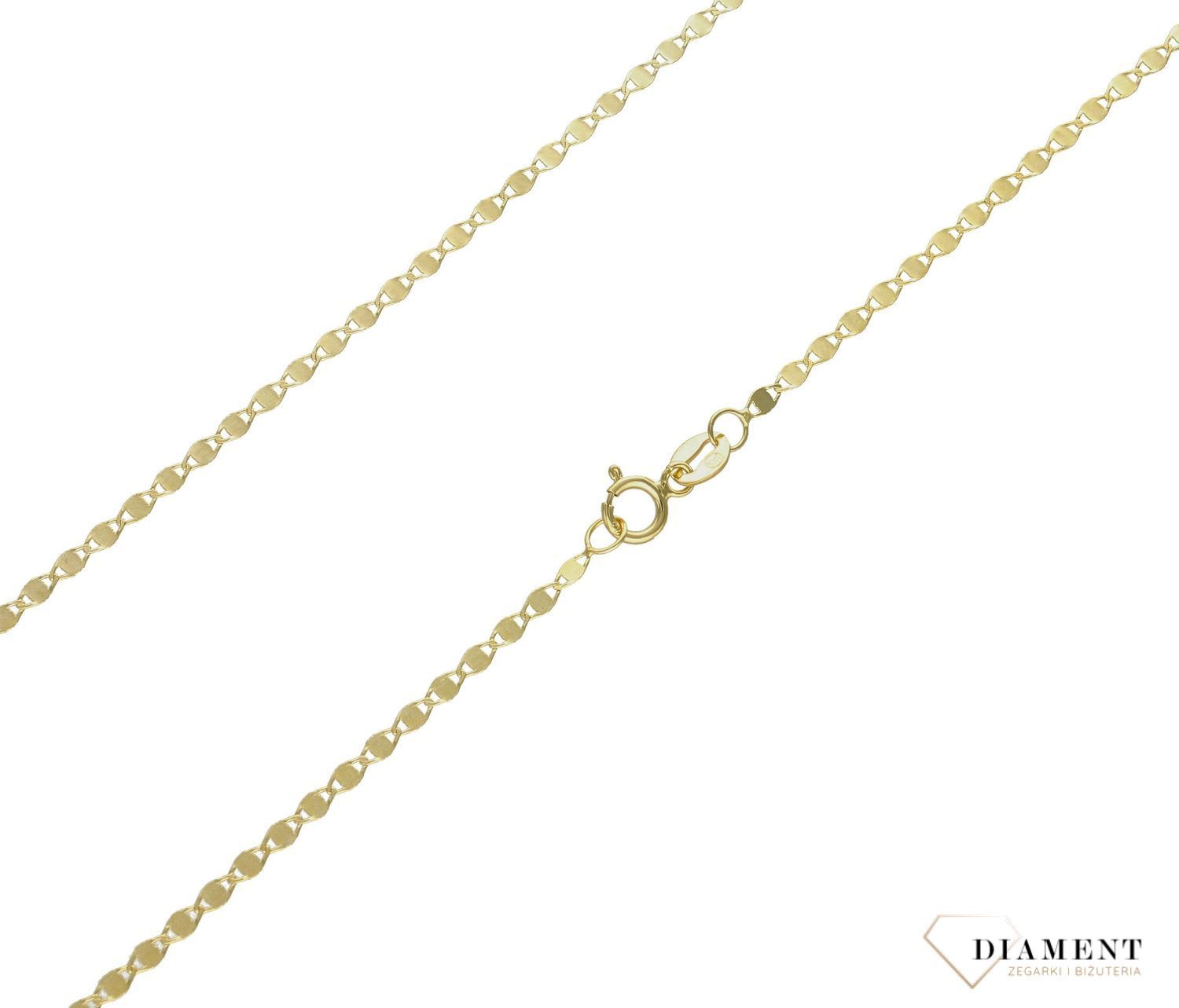 Złoty łańcuszek 585 o biżuteryjnym splocie 1,8 mm DIA-LAN-8099-585 1,8mm.  Łańcuszki to uniwersalne dodatki, które sprawdzają się na każdą okazję i dla kobiet w każdym wieku. Piękny grawer na łańcuszku dodaje uroku i blasku. I (1).jpg